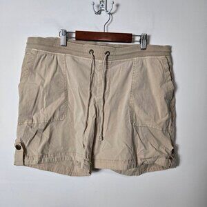 XCVI Women's Beige Drawstring Casual Bermuda Shorts
